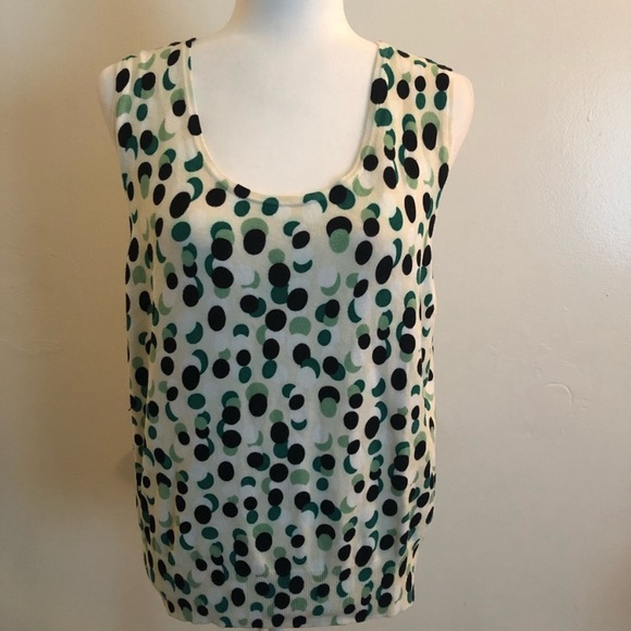 Bob Mackie Studio Tops - Scoop Neck Dots Tank Top